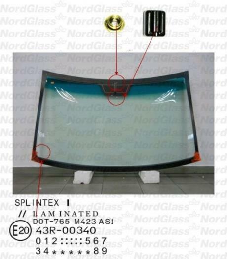 NDG MERCEDES W639 VITO/VIANO 2003- СТЕКЛО ВЕТРОВОЕ ЗЕЛЕНОЕ SOLAR CONTROL