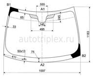Лобовое автостекло Citroen Jumpy II / Fiat Scudo II / Peugeot Expert II 2007-