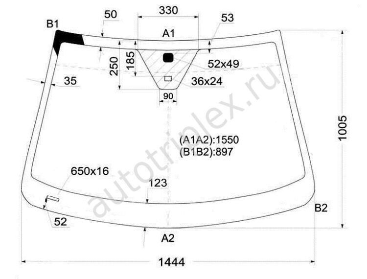 Лобовое стекло Chevrolet Captiva / Opel Antara с ДД Lemson